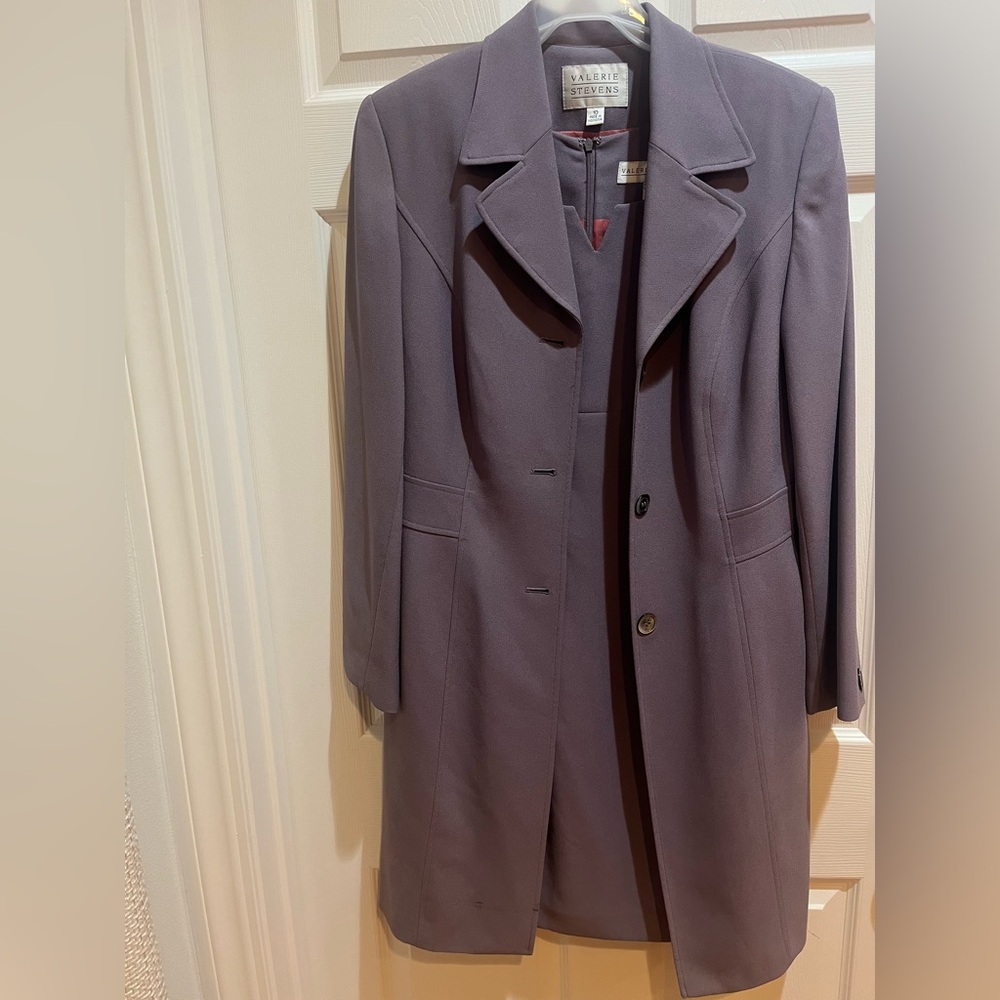 Valerie Stevens Purple 2 Piece Skirt Suit
